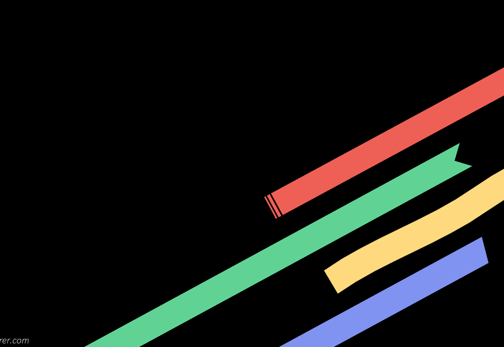 Stripes with pastel colors on top of black background